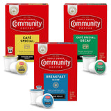 Community Coffee All Day Variety Pack with Decaf 72 Count Coffee Pods, Medium Dark Roast, Compatible with Keurig 2.0 K-Cup Brewers