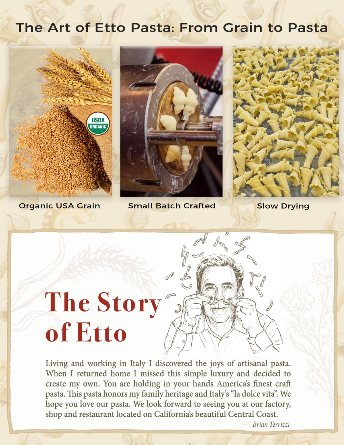Etto Pasta- Organic Conchiglie Pasta- Single Ingredient- Non-GMO Pasta- Vegan, Vegetarian, Organic Pasta. Protein-rich, All Natural- Durum Wheat
