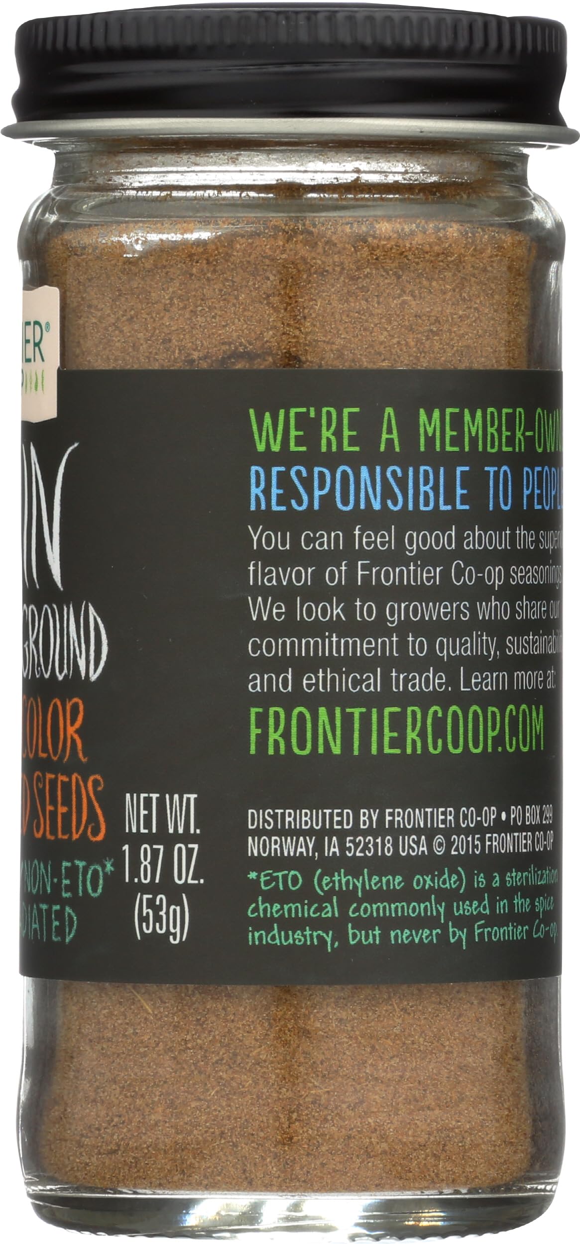 Frontier Cumin Seed Spice - Ground - 1.87 Ounces