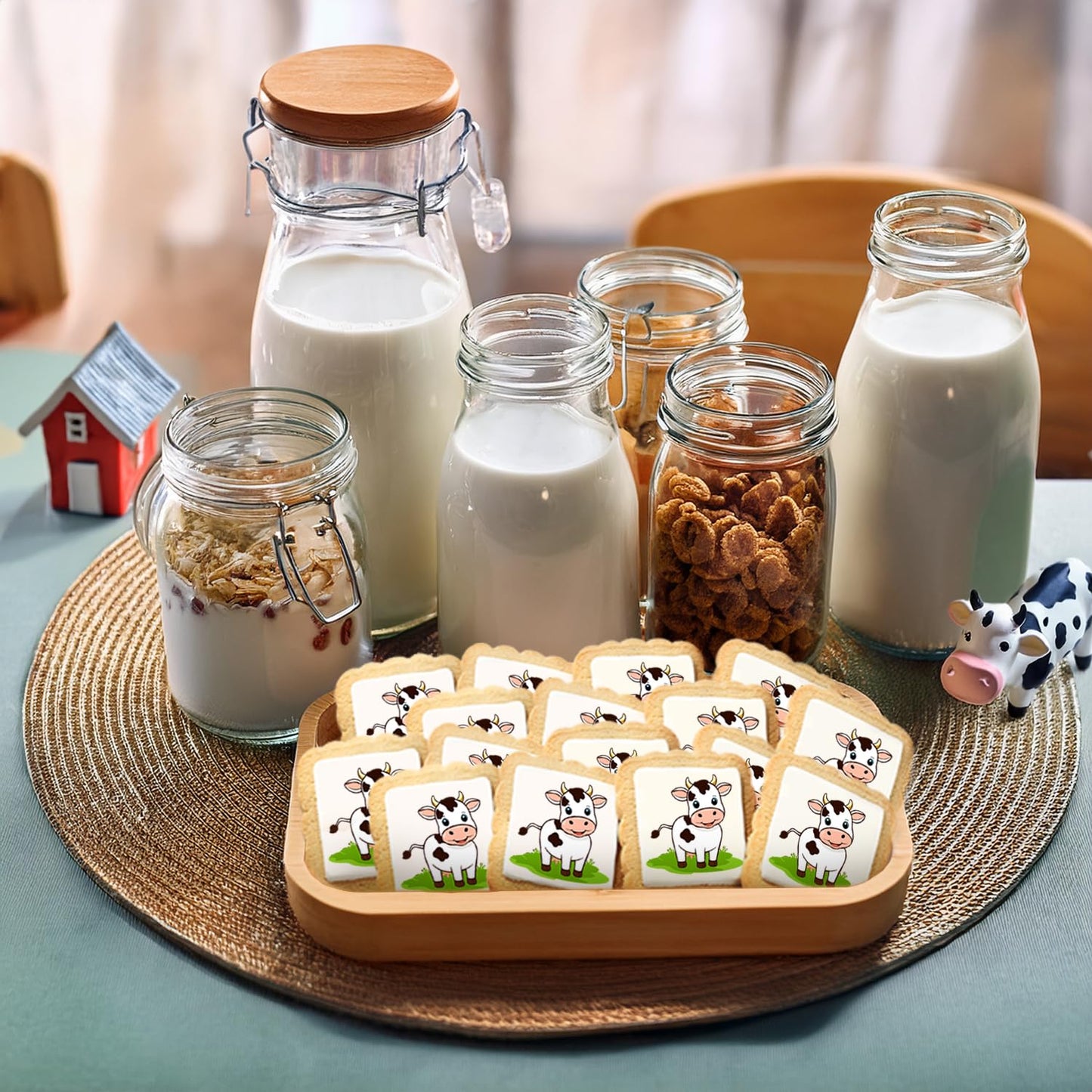 Cow Cookies Milk Themed 24 Pack | Baby Shower Birthday Party Favors | Peanut & Nut Free Individually Wrapped Treats Snacks For Kids Adults Men Women