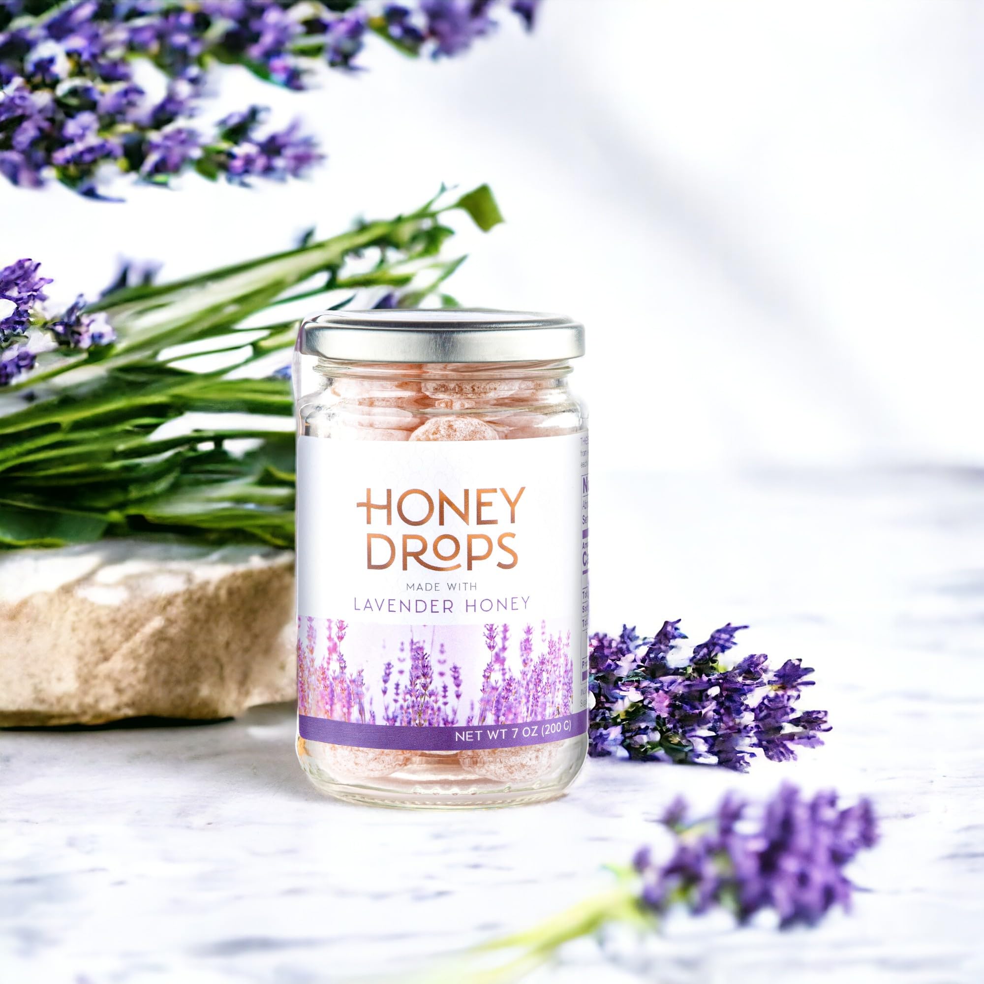 Gourmanity Honey Drops Made with Lavender Honey, Fruity and Floral Touch Carefully Crafted from Natural Honey, Gift your Family Artisan European