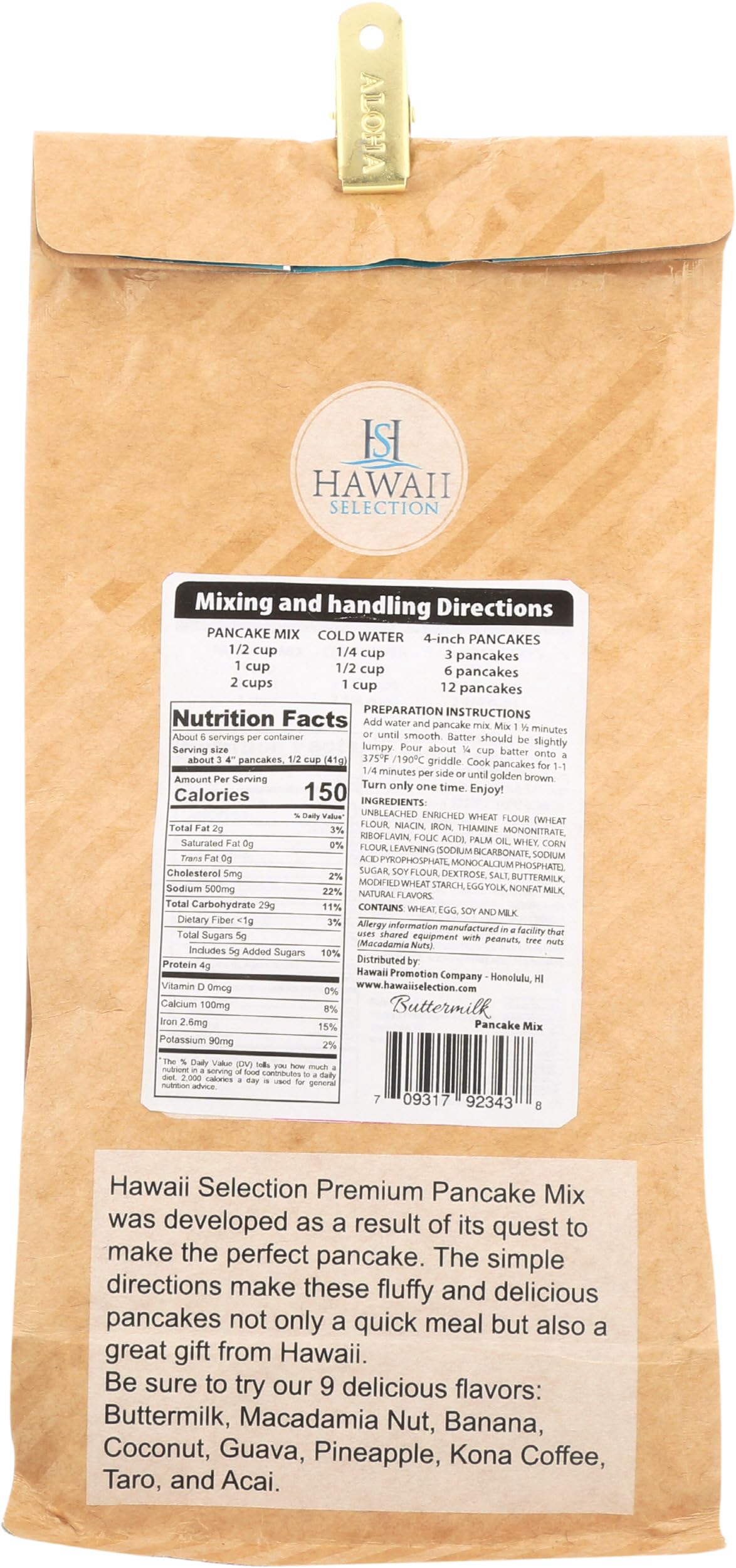 Hawaii Selection, Pancake Mix Premium Buttermilk, 8 Ounce