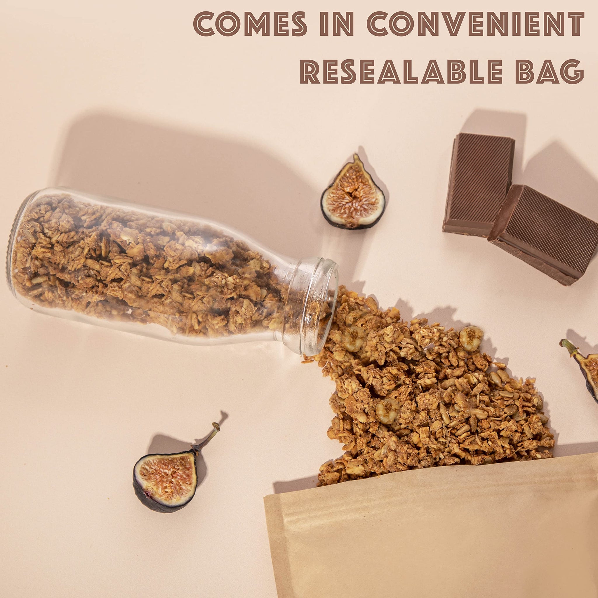 Brooklyn's Own Organic Granola Maple Cinnamon & Chocolate With Walnut Breakfast Cereal - Gluten-Free Healthy Snacks - 12 Ounce Resealable Eco-Friendly