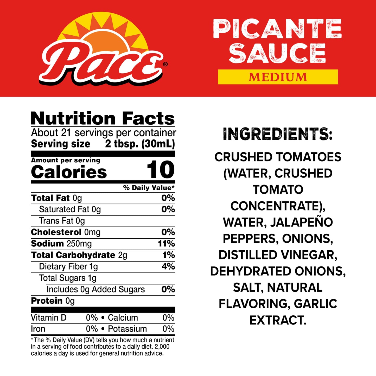 Pace Medium Picante Sauce, 24 oz Jar