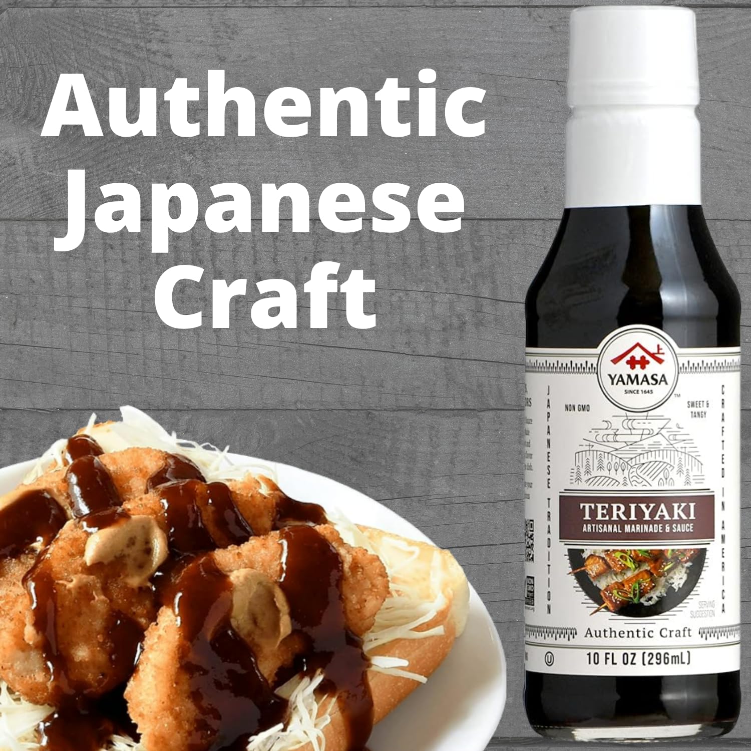 Yamasa, Artisanal Teriyaki Marinade & Sauce, Non-GMO, 10fl oz