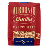 Barilla Al Bronzo Orecchiette Pasta 16 oz., Bronze Cut, Created from High Quality Durum Wheat, Imported From Italy, Non-GMO, Kosher