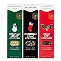 Dell Cove Spices Christmas Popcorn Trio Gift Box | Set of 3 Gourmet X-Mas Kernels | Stocking Stuffer and Unique Holiday Gifts