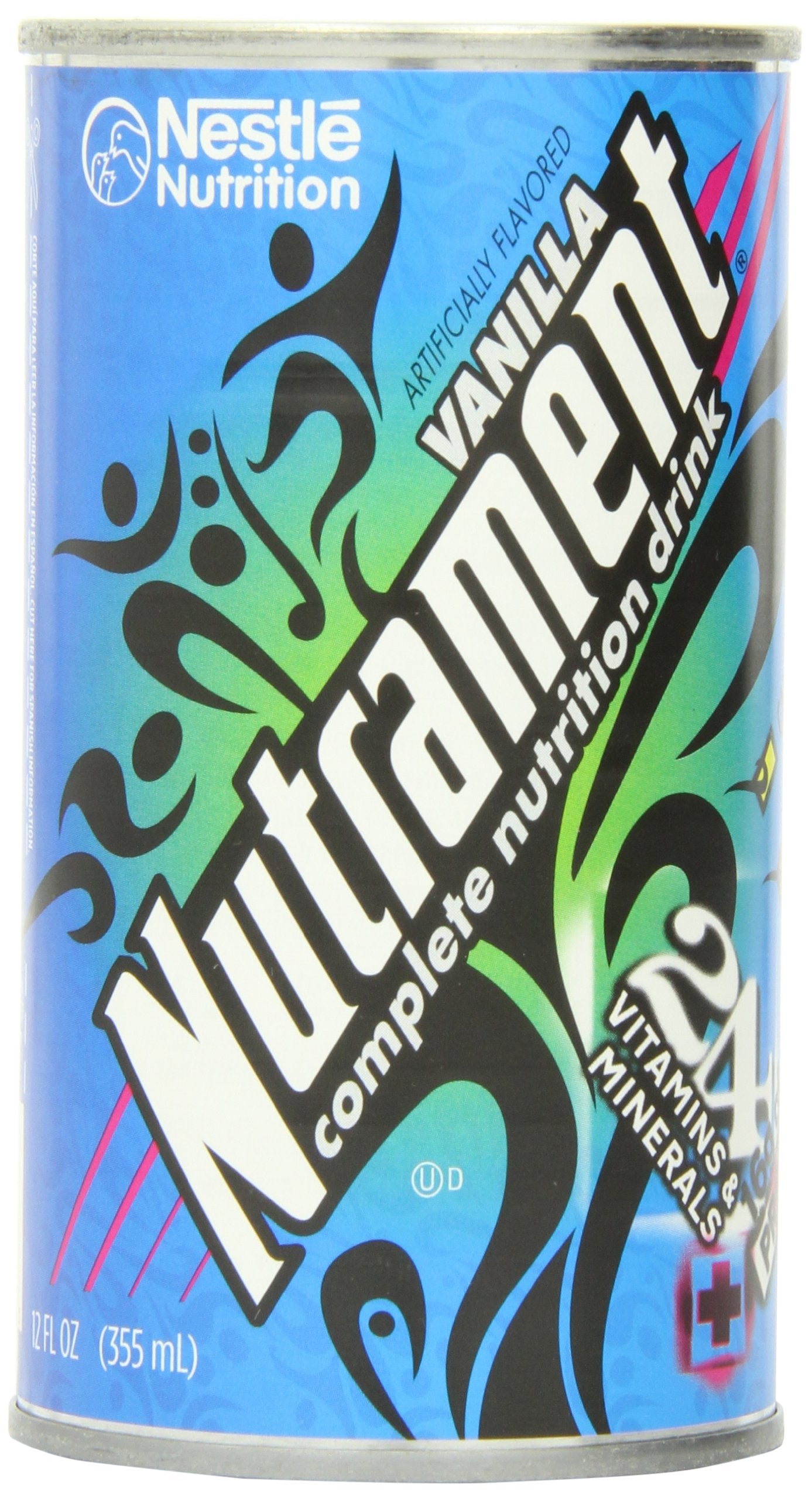 Nutrament Energy and Fitness Drink, Vanilla, 12 Ounce Cans (Pack of 12)