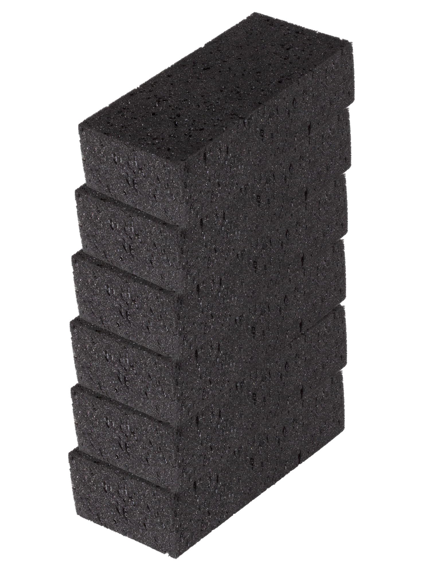 Okleen Big Sponge. Made in Europe. 6 Pack, Black. 8.9x4.3x2.4 Inch Extra Large Odorless Commercial Sponge for All Purpose Cleaning