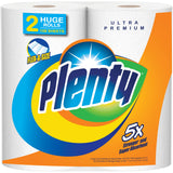 Plenty Ultra Premium Flex-A-Size Paper Towels, 24 Big Rolls,112 Sheets per Roll, White