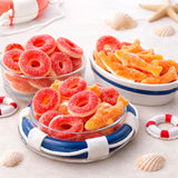 Peach Rings, Gummy Sharks | 2-Pound Bag | Gummy Candy Mix | Sweet & Sour Peach Candy for Goodie Bags & Themed Party Favors | Fun Twist on Classic