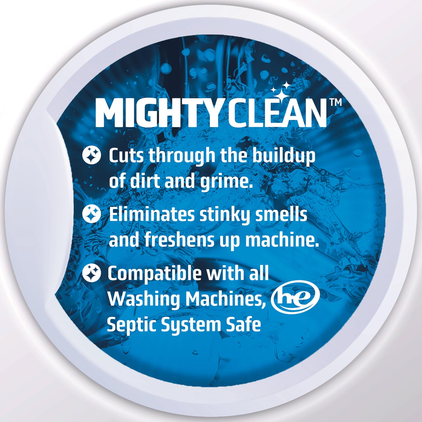 MIGHTY CLEAN Washing Machine Cleaner Tablets 24 Pack - 1 Year Supply, Septic Safe Washing Machine Cleaning Tablets, Washer Cleaner Tablet, Works