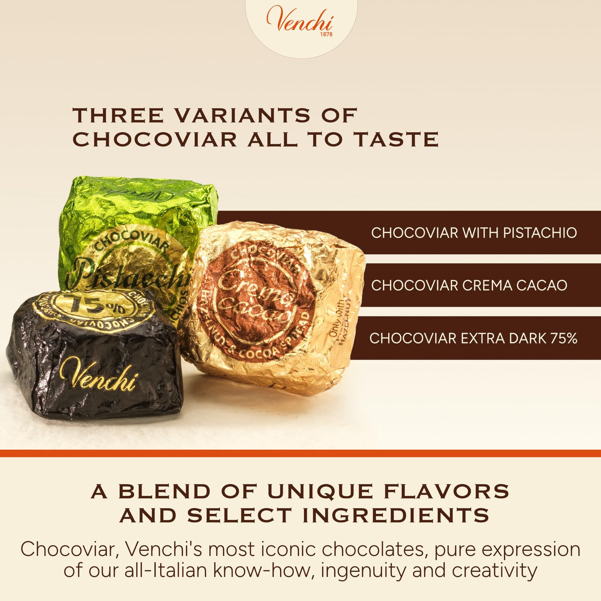 Venchi - Murrine Collection - Mini Book With Assorted Chocoviar Chocolates, 4.05 oz - Gluten Free - Gift Idea for Birthday and Anniversary