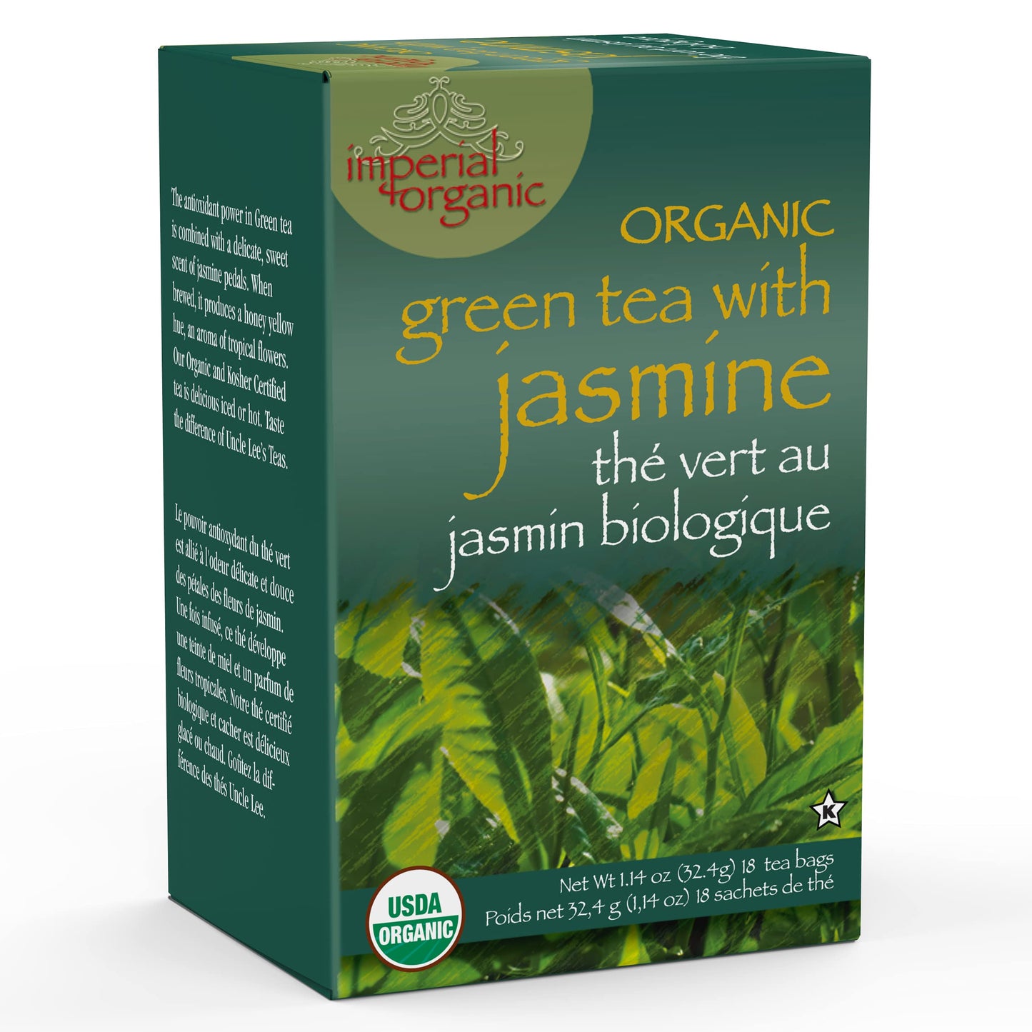 Uncle Lee's Tea Imperial Organic Green Jasmine Tea