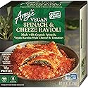 Amy's Frozen Meals, Spinach and Cheeze Ravioli Bowl, Made With Organic Spinach, Vegan Ricotta-Style Cheeze and Tomatoes, Microwave Meals, 8.4 Oz