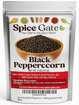 Spice Gate Black Peppercorn - Whole (2 oz) Suitable for refilling grinders in bulk.