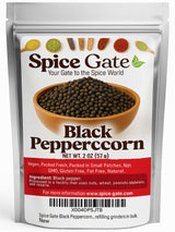Spice Gate Black Peppercorn - Whole (2 oz) Suitable for refilling grinders in bulk.