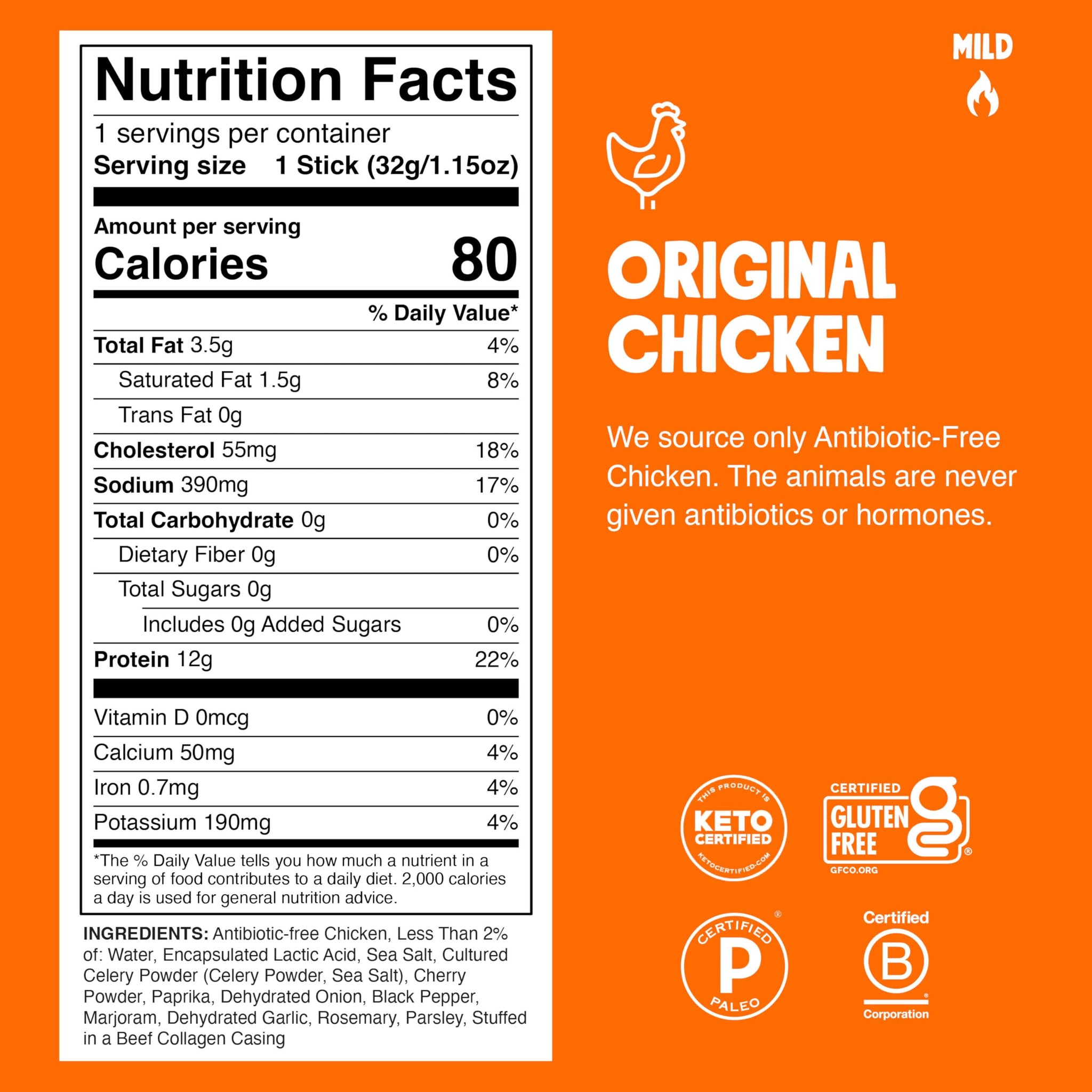 Chomps 3 Flavor Chicken Variety Trial Pack - Antibiotic Free Chicken Jerky Snack Sticks, Keto, Paleo, Low Carb, Whole30 Approved, Gluten Free, Zero
