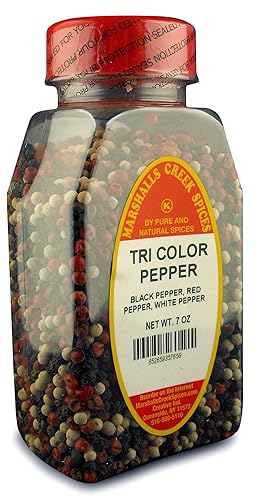 TRI COLOR PEPPER FRESHLY PACKED IN LARGE JARS, spices, herbs, seasonings