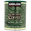 Kirkland Signature 100% Colombian Dark Roast Decaffeinated Ground Coffee, 3 Pound (Pack of 2)