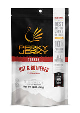 Perky Jerky All Natural Turkey Jerky, Hot and Bothered, 14 Ounce