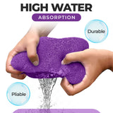 Multi-Purpose Sponges for Cleaning - Purple 2 Pack, Large Sponges for Car Washing, Tile & Grout, All Purpose Cleaning