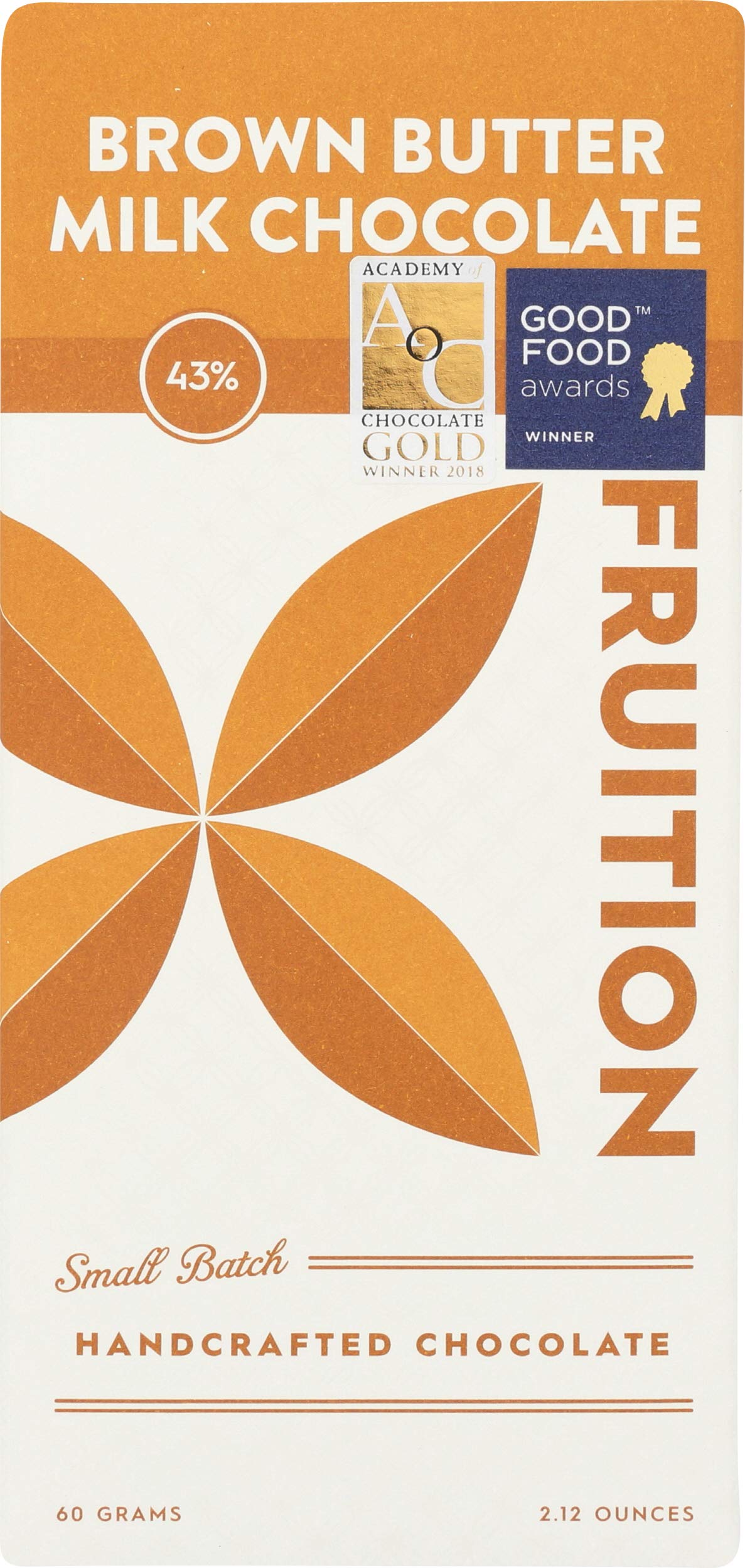 Fruition Chocolate Works Brown Butter 43% Milk Chocolate Bar, 2.12 OZ