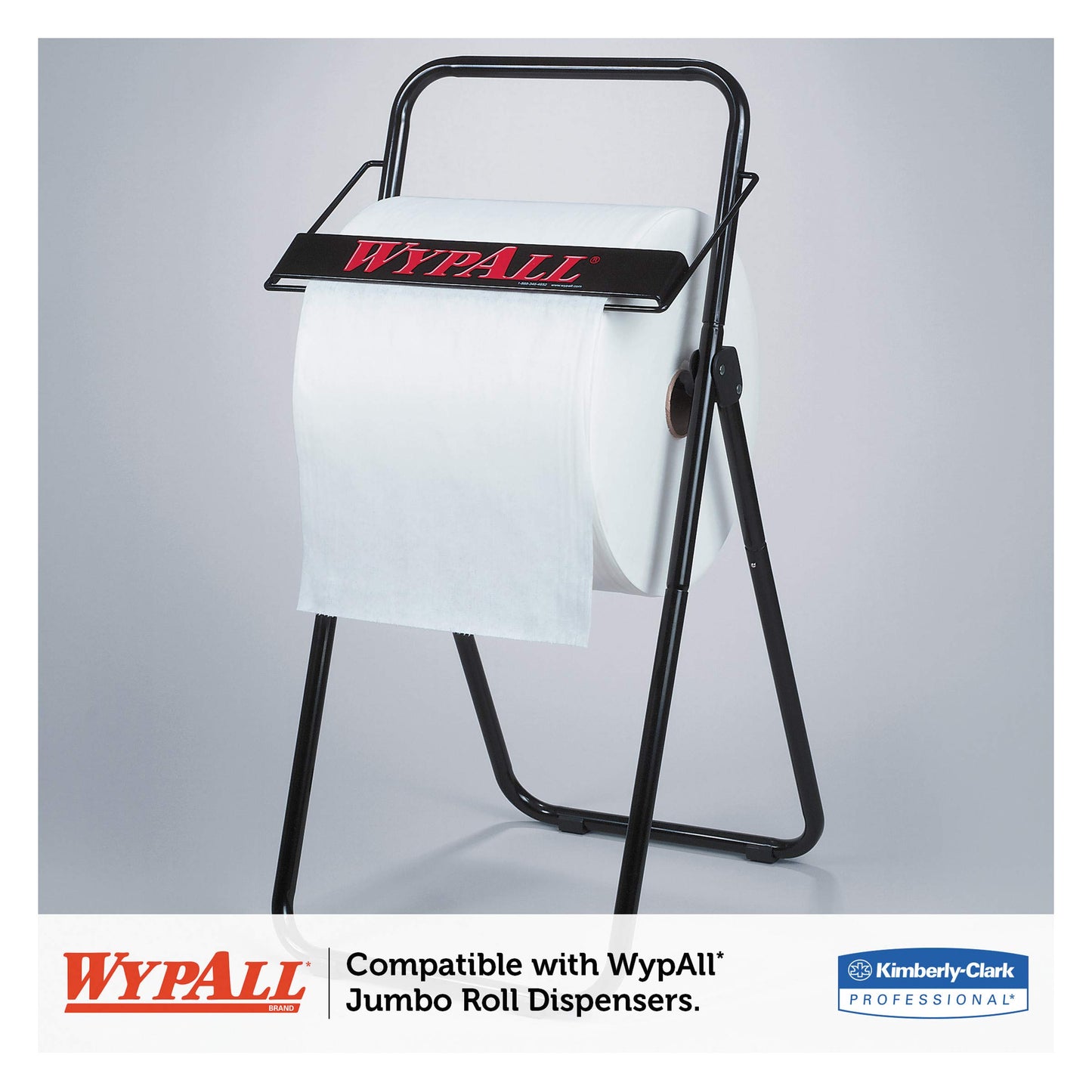 WypAll 34955 X60 Cloths, Jumbo Roll, White, 12 1/2 x 13 2/5, 1100 Towels/Roll