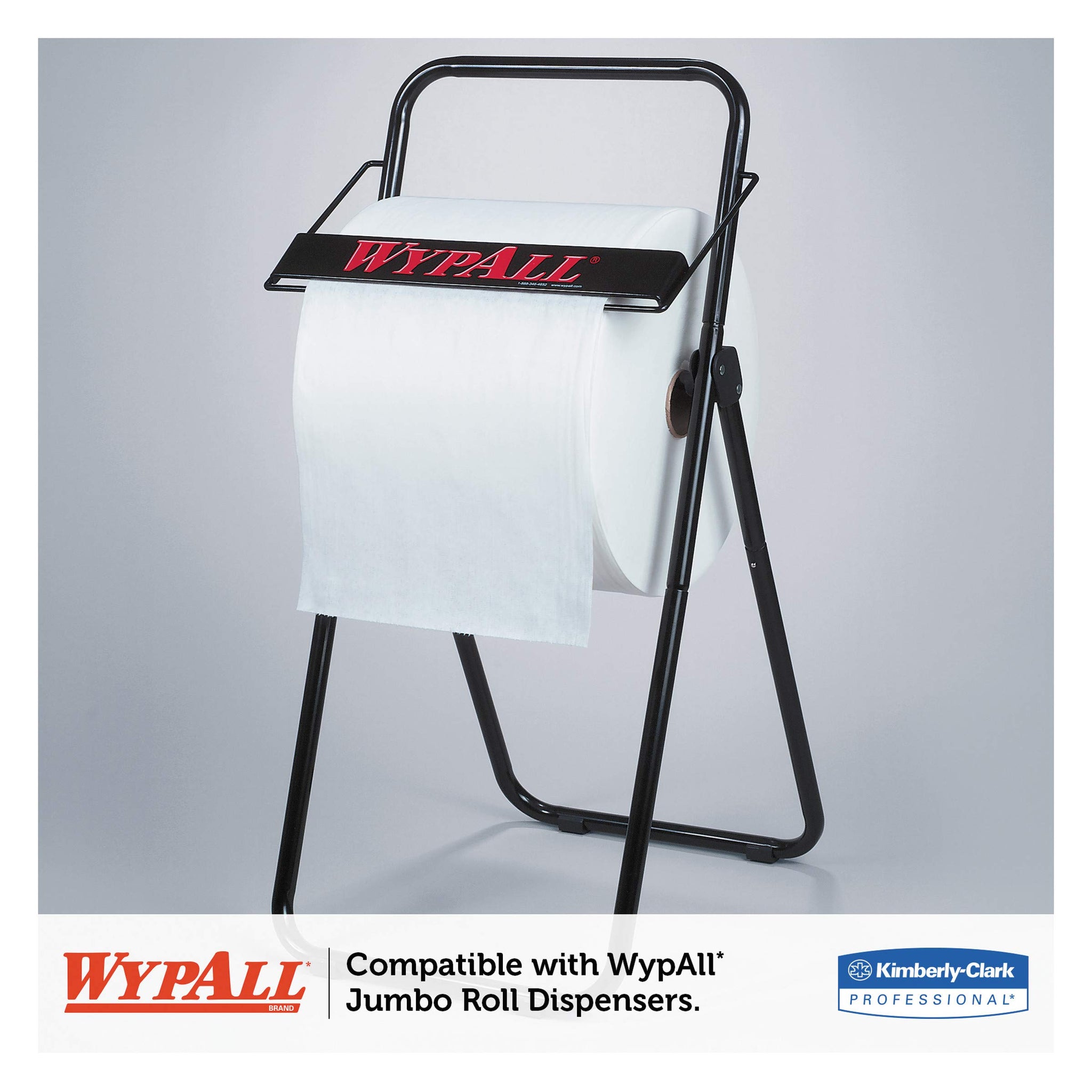 WypAll 34955 X60 Cloths, Jumbo Roll, White, 12 1/2 x 13 2/5, 1100 Towels/Roll