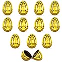 BestPysanky Set of 12 Very Shiny Golden Plastic Easter Eggs, 2.25 Inches
