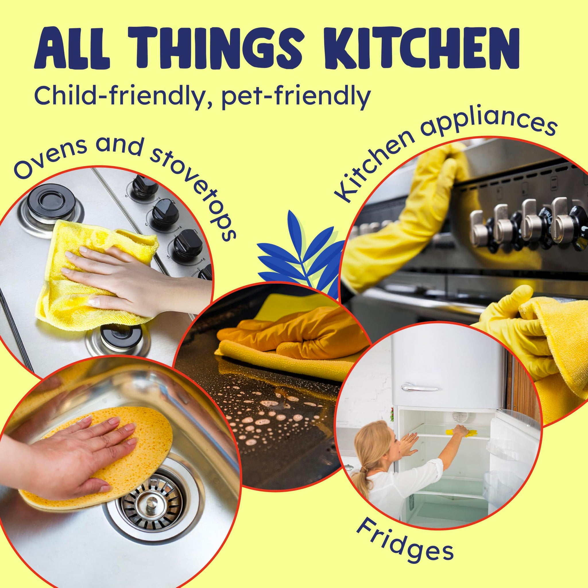 Originally Yellow Plant-Based Kitchen Cleaner | Powered by Natural Vinegar & Infused with Organic Lemon | Multipurpose Kitchen Counter Cleaner Works