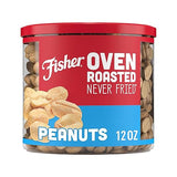 Fisher Snack, Oven Roasted Never Fried, Made with Sea Salt, Peanuts, 12 Ounce