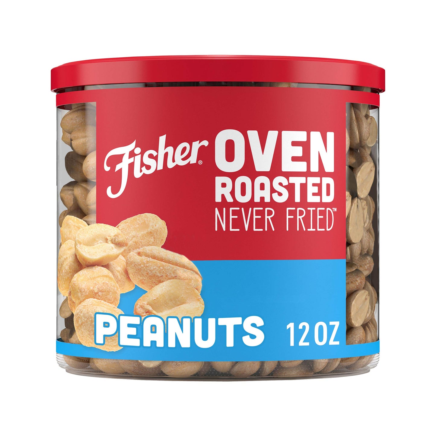 Fisher Snack, Oven Roasted Never Fried, Made with Sea Salt, Peanuts, 12 Ounce