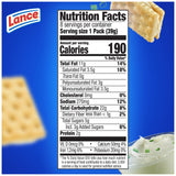 Lance Captain's Wafers Crackers Cream Cheese & Chives -Six Boxes of 8 Individual Packs