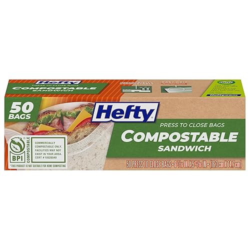Hefty® Compostable Press-To-Close Sandwich 50 Count