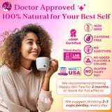 Dr. Lu's Happy Girl Tea | 100% Natural Herbal Tea for Hormone Balance, Menstrual, PMS, PCOS & Menopause | Antioxidant & Anti-Aging Rose Tea