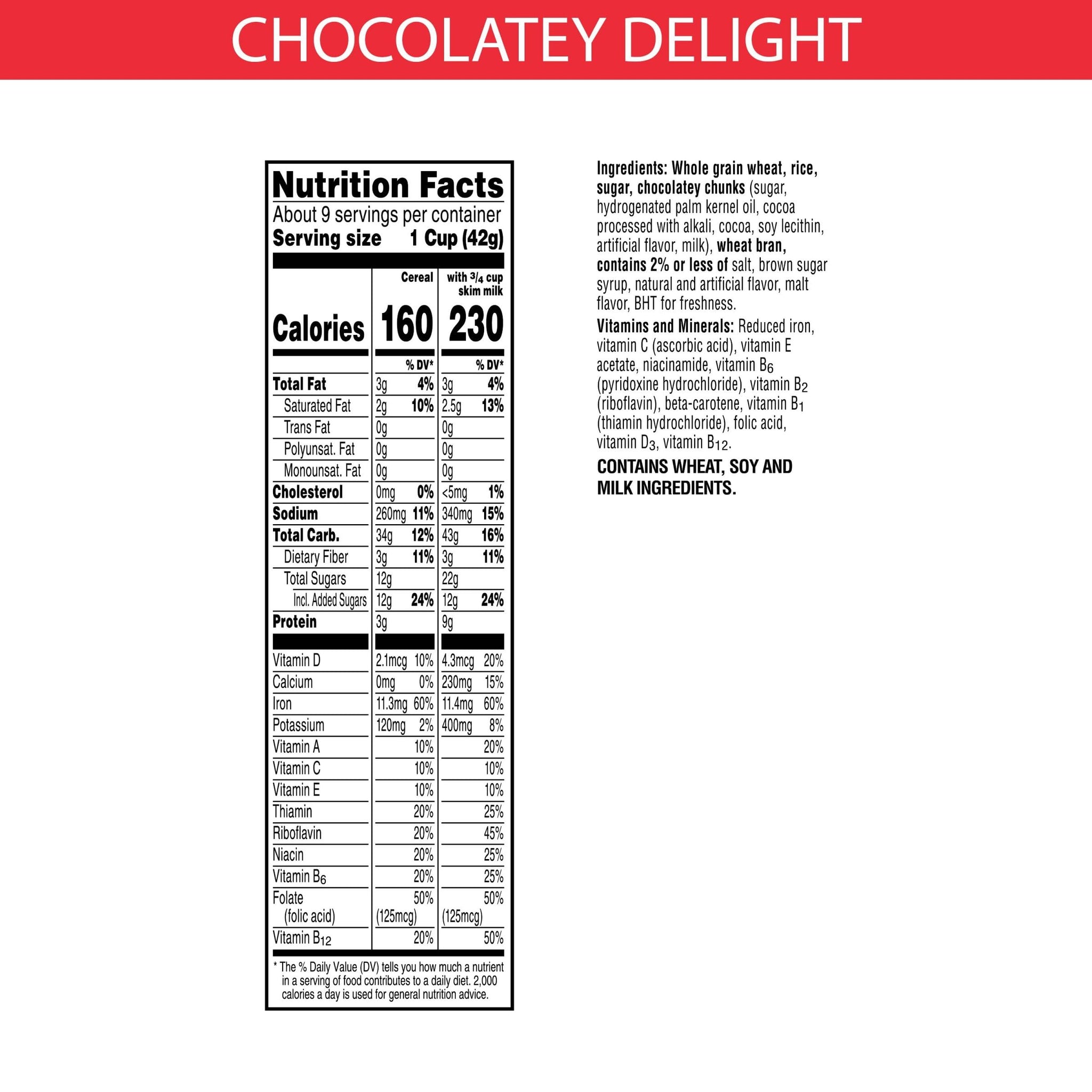 Special K Cold Breakfast Cereal, 11 Vitamins and Minerals, Chocolatey Delight, 13.2oz Box (1 Box)