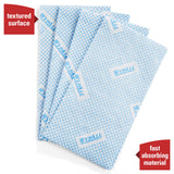 WypAll CriticalClean High Capacity Cloths Heavy Duty Foodservice Wipes (05927), Quarterfold Towels, Blue (1 Box of 300 Sheets, 300 Sheet Total)