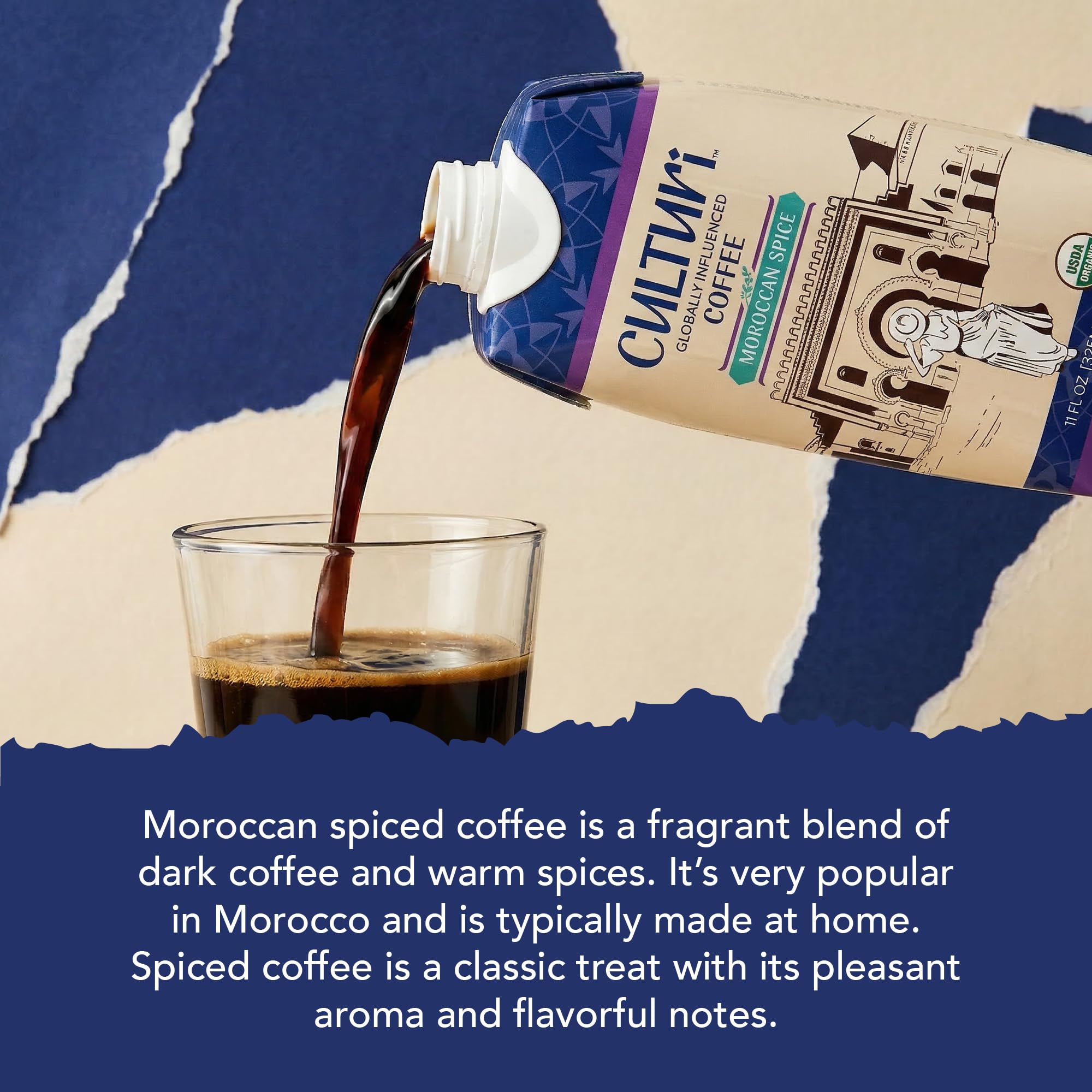 Culturi Coffee | Italian Espresso | Italian Influenced, Low Calorie, Authentic Flavored Coffee | Enhanced Recipe, All-New Packaging | 11oz Bottle (12