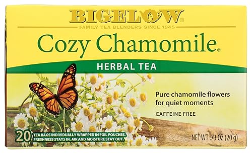 Bigelow Cozy Chammomile Herbal Tea, 20-count (Pack of6) (Value Bulk Multi-pack)