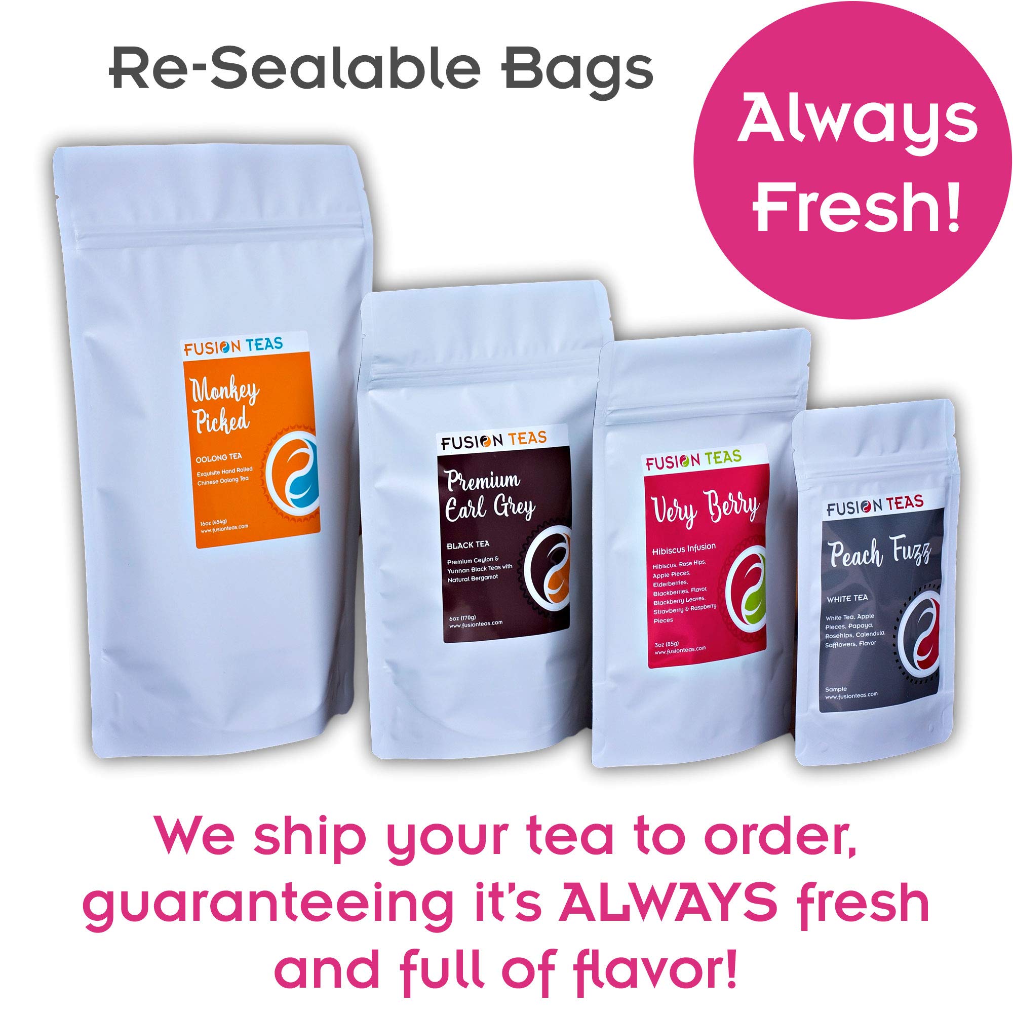 Strawberry Fields Hibiscus Herbal Fruit Tea - Caffeine Free Loose Leaf Bulk Berries Herbs and Fruit - 1 Pound (16 Oz) Pouch