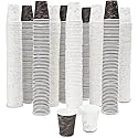 Juvale Marble Bathroom Cups - Leak-Resistant Mouthwash Cup - Compact 3 Fl Oz Coffee & Espresso Mug - Disposable Paper Drinkware - Pack of 600, Black