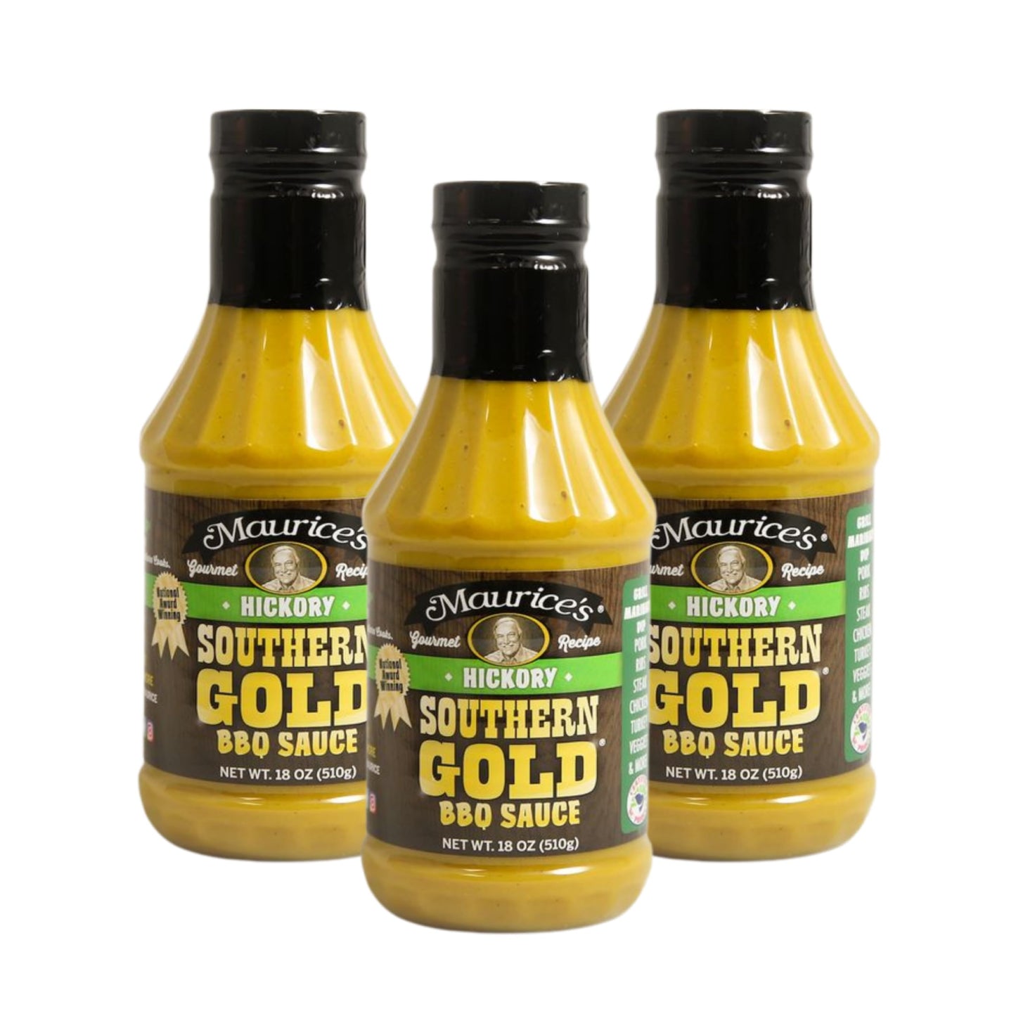 Maurice’s Southern Gold BBQ Sauce, Hickory- Smoke-Kissed Carolina Gold Barbecue Sauce- Authentic Southern Carolina Barbeque Dressing - Mustard Based