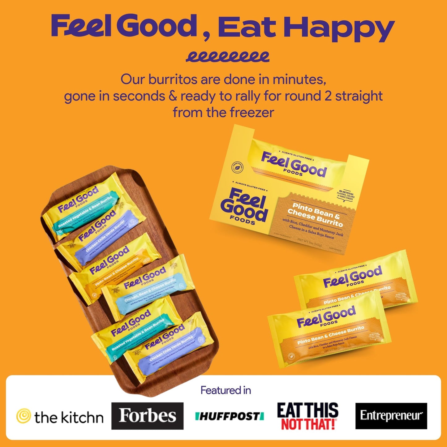 FEEL GOOD FOODS Pinto Bean & Cheese Burrito, 5 OZ