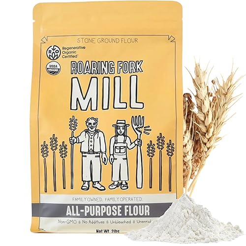Roaring Fork Mill Stone-Milled All Purpose Flour from Colorado-Grown Organic & Regeneratively Grown Whole Grain Flour - Rich, Earthy Flavor