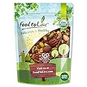 Food to Live Organic Four Nuts Mix, 1 Pound - A Blend of Dry Roasted Pistachios, Almonds, Pecans, Cashews, and Almonds with Himalayan Salt, Trail Mix