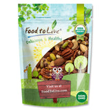 Food to Live Organic Four Nuts Mix, 1 Pound - A Blend of Dry Roasted Pistachios, Almonds, Pecans, Cashews, and Almonds with Himalayan Salt, Trail Mix