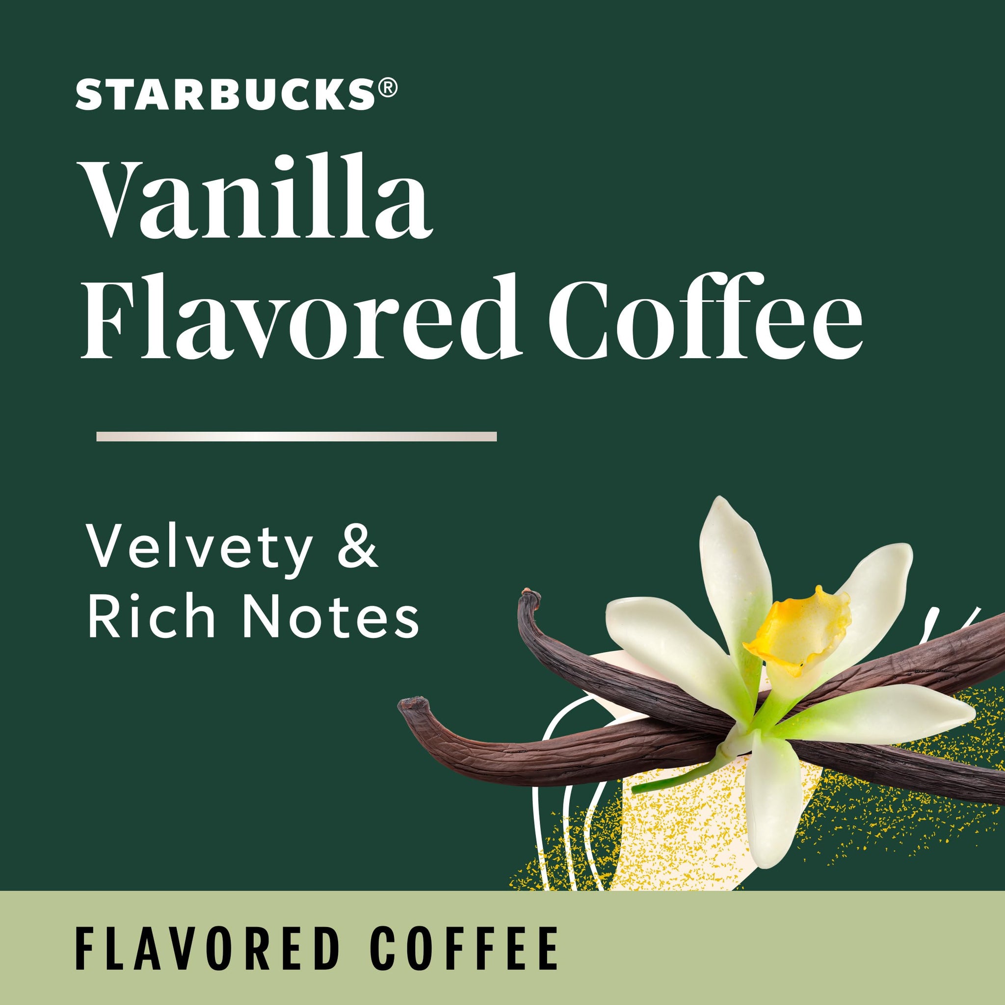 Starbucks K-Cup Coffee Pods, Flavored Hot or Iced Coffee, Vanilla, 10 Keurig Pods