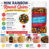 Bakerpan Quins Rainbow Sprinkles for Cake Decorating - 5.87 Ounces - Crunchy Rainbow Edible Confetti Sprinkles for Cupcakes, Ice Cream, Cookies, Cakes