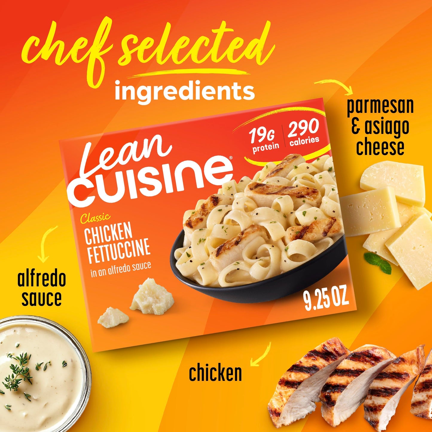 Lean Cuisine Classic Chicken Fettuccine Frozen Meals, Frozen Lunch Or Dinner 9.25 oz